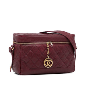 Preloved CHANEL Large Burgundy Quilted Caviar Zip Box Bag. TWMV4R6 081524 Y