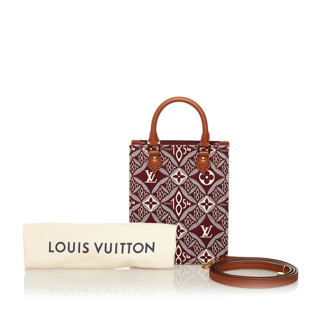Louis Vuitton Red Since 1854 Petit Sac Plat with Strap Mini Nano