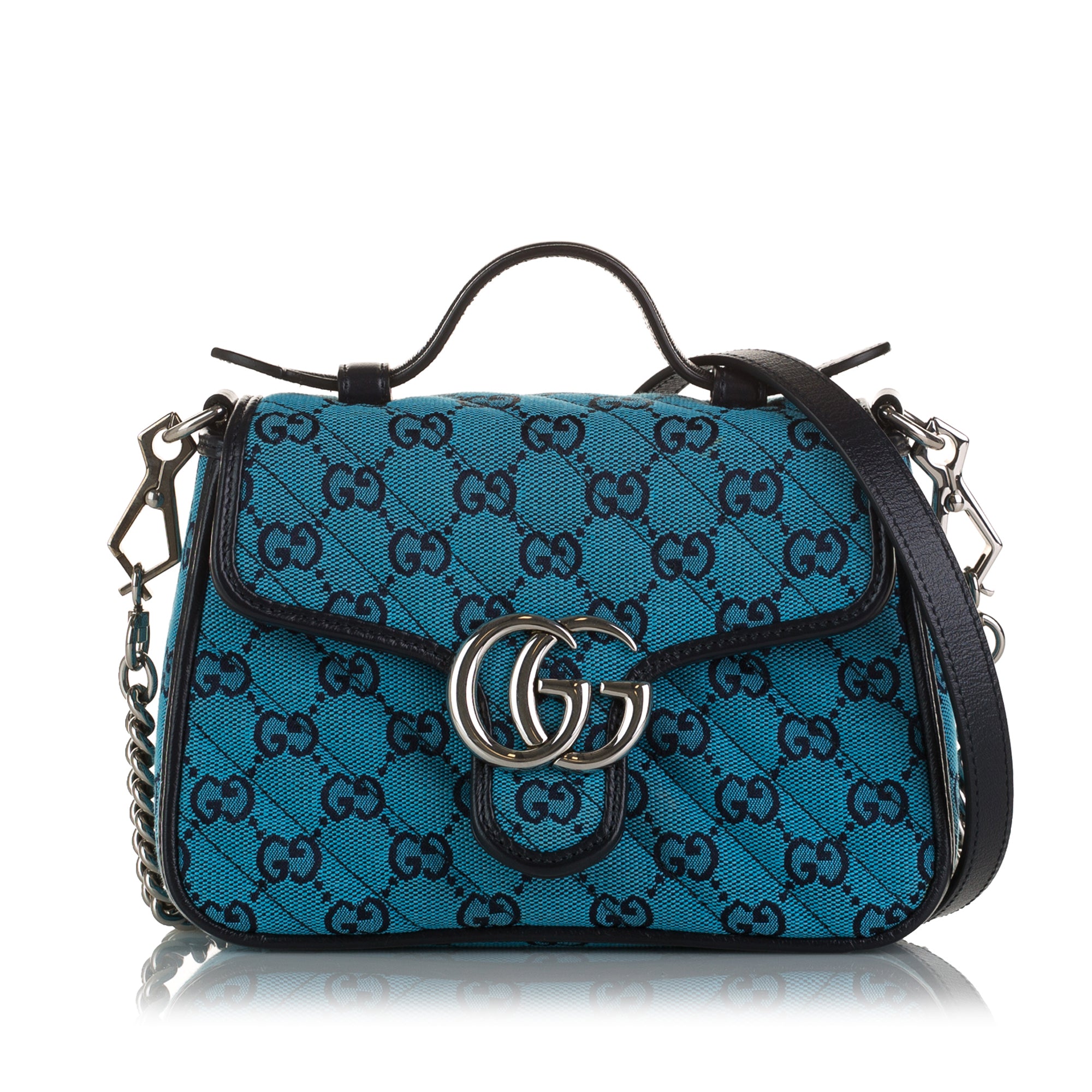 Gucci Ophidia GG Small Handbag, Blue, GG Canvas