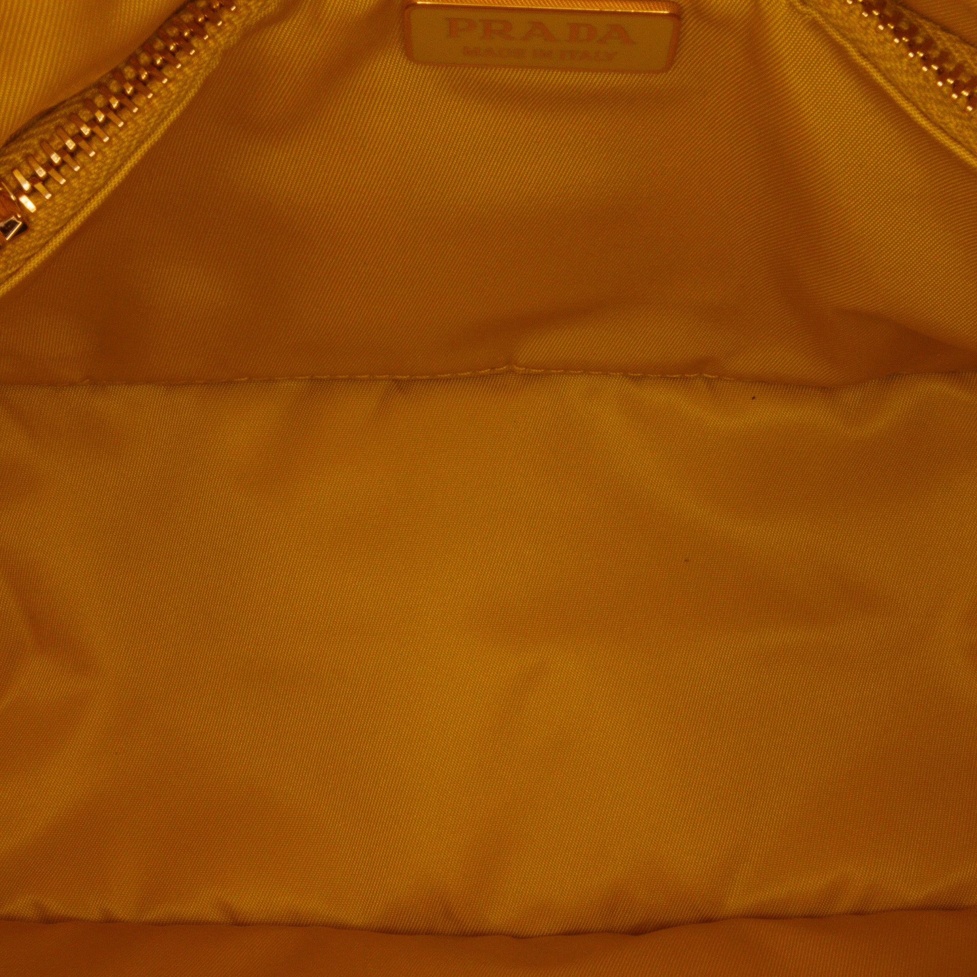 Pre Loved Prada Shoulder Bag Nylon Yellow