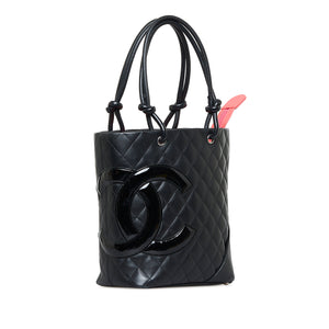 Chanel White/Black Quilted Leather Small Cambon Ligne Tote Chanel