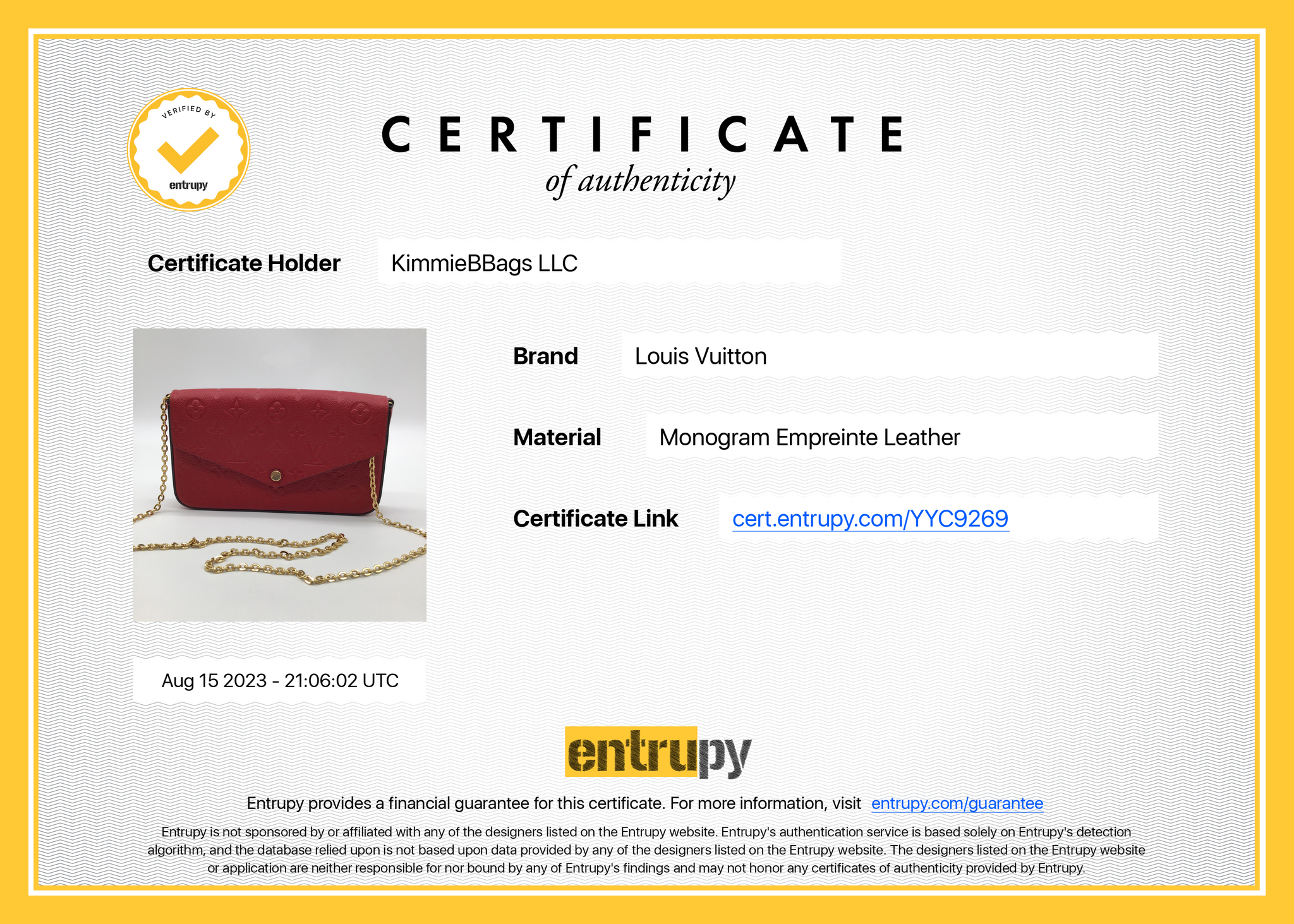 Louis Vuitton Red Leather Monogram Empreinte Felicie Zip Pouch Insert Case