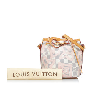 Louis Vuitton White Damier Ebene Canvas Noe Bucket Bag Louis