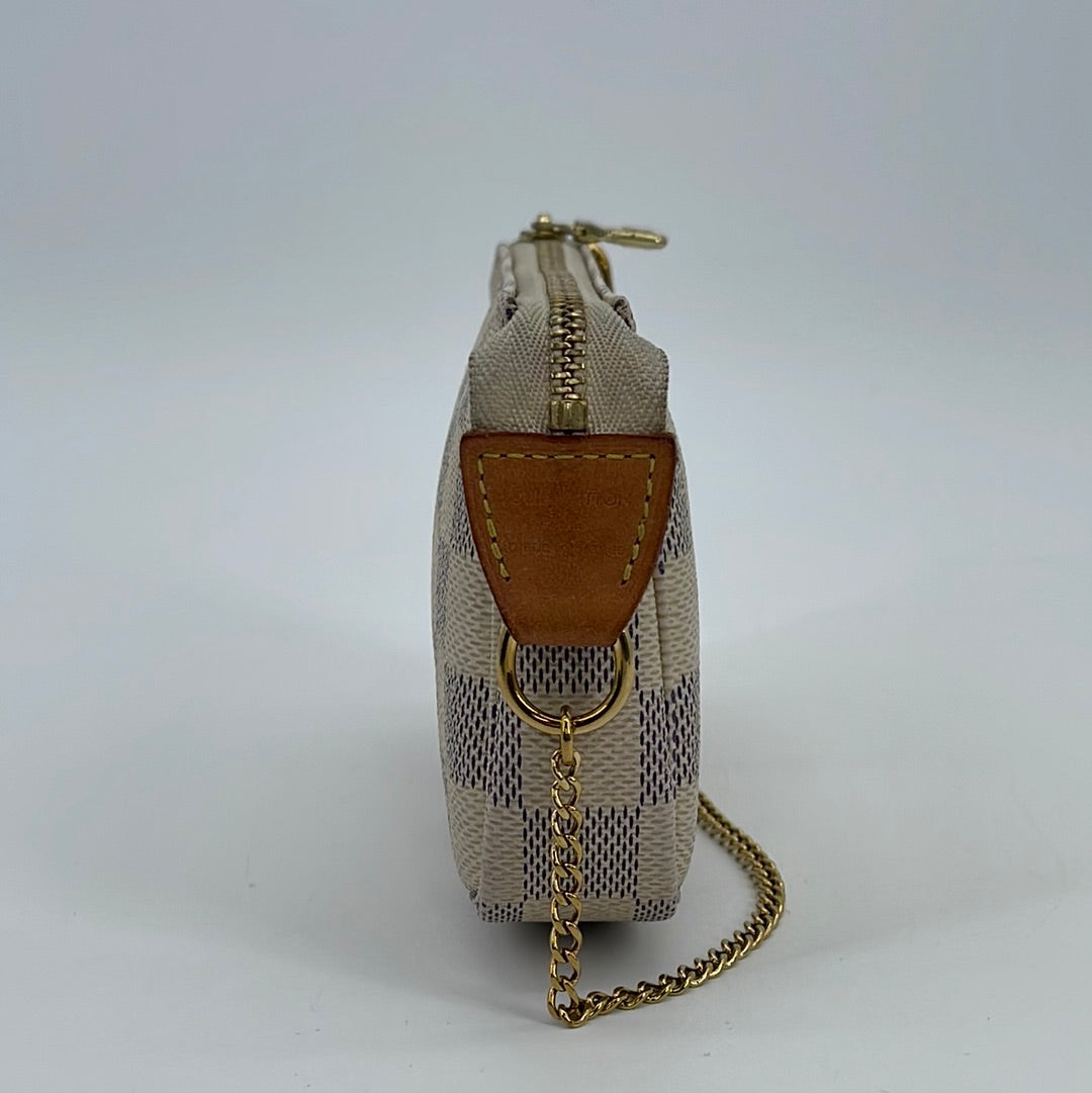 Louis Vuitton Mini Pochette Accessoires in Damier Azur - SOLD