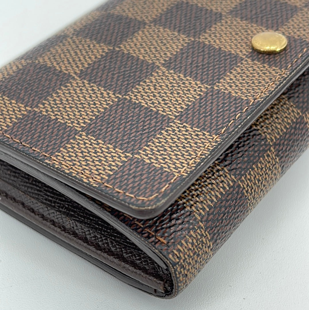 Authenticated Used LOUIS VUITTON/Louis Vuitton Portefeuille Tresor bi-fold  wallet Damier Ebene N61736 CA0036 