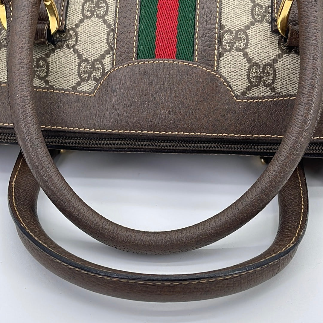 Gucci Ophidia GG Monogram Leather and Canvas Yellow Brown Shoulder Bag -  Chronostore