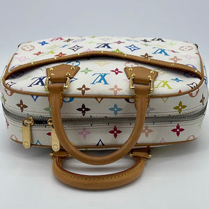 Preloved Louis Vuitton Trouville White Multicolor Monogram Bag MI0065 042723
