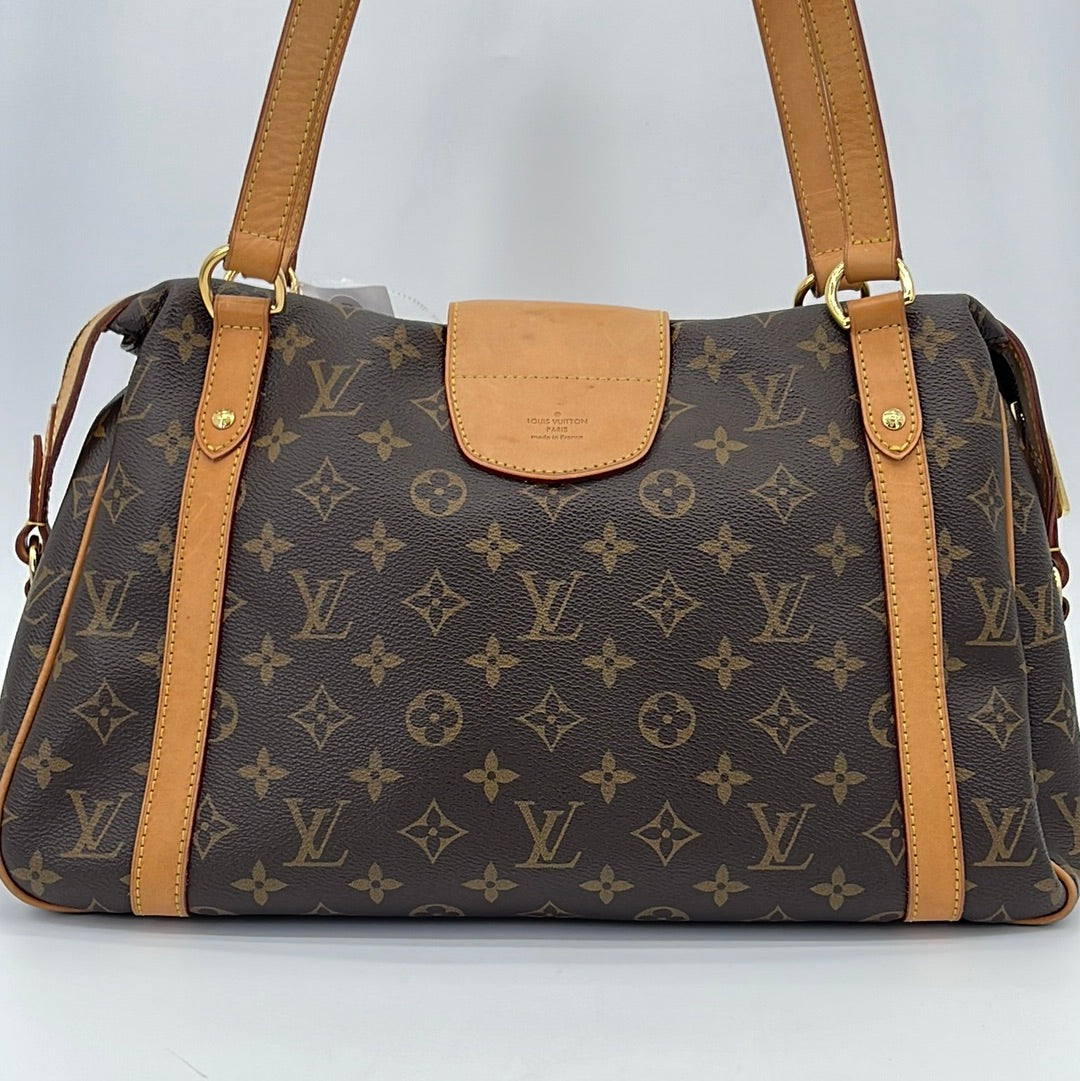 Louis Vuitton Stresa PM Handbag Monogram Canvas Shoulder Bag Authentic