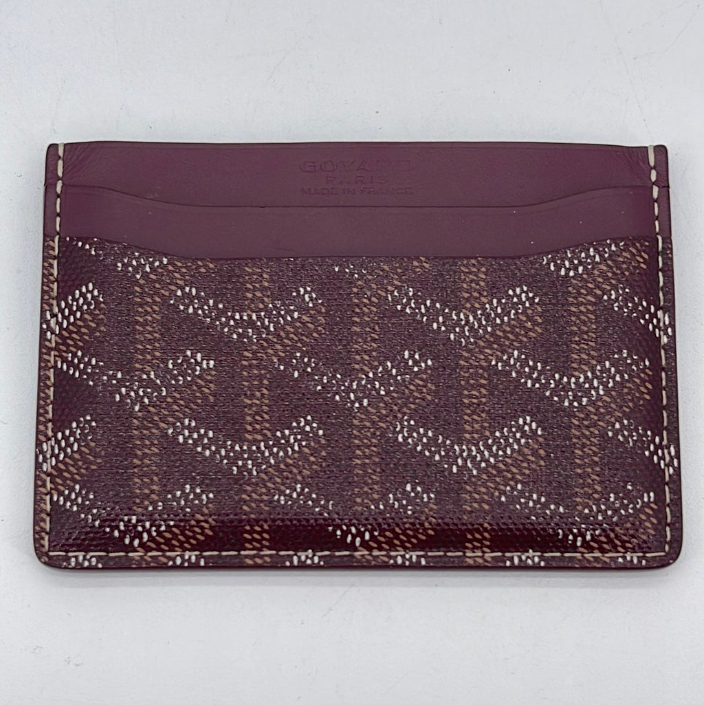 Preloved Goyard Burgundy Saint-Sulpice Card Wallet Holder BEX020184 071523