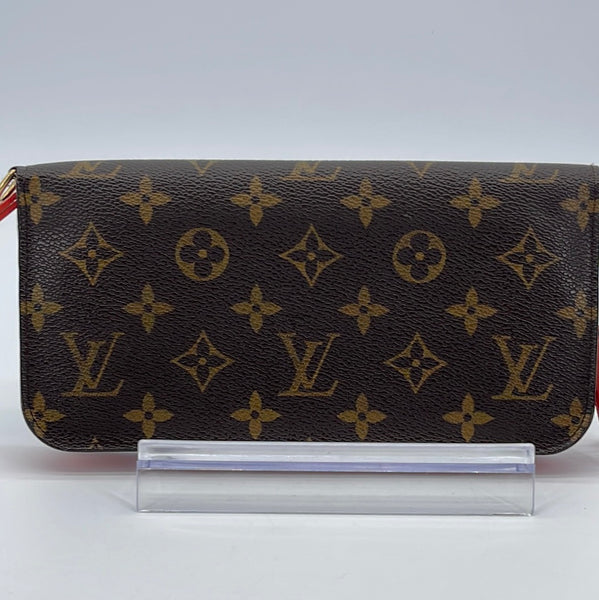 Preloved Louis Vuitton Monogram Canvas and Red Leather Zoe Trifold Wallet 7JTTR3C 092923