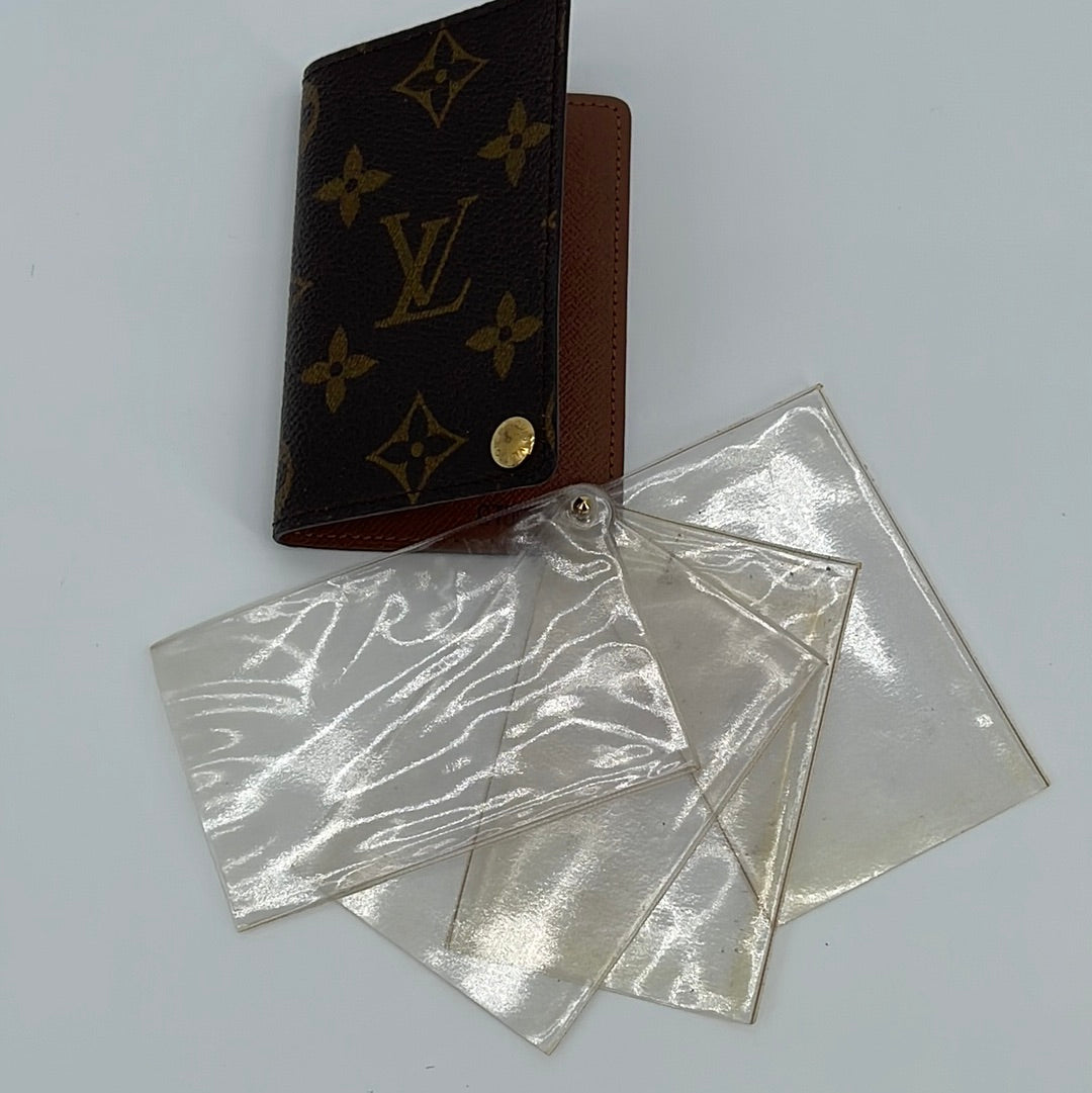 Louis Vuitton Porte Carte Crédit Pression Leather Wallet (pre