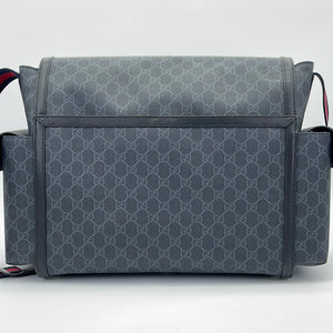 Gucci Navy GG Supreme Canvas Diaper Bag 495909525040 061323 $300 OFF