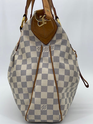 Louis Vuitton Evora MM Shoulder Bag Damier Ebene, Women's Fashion