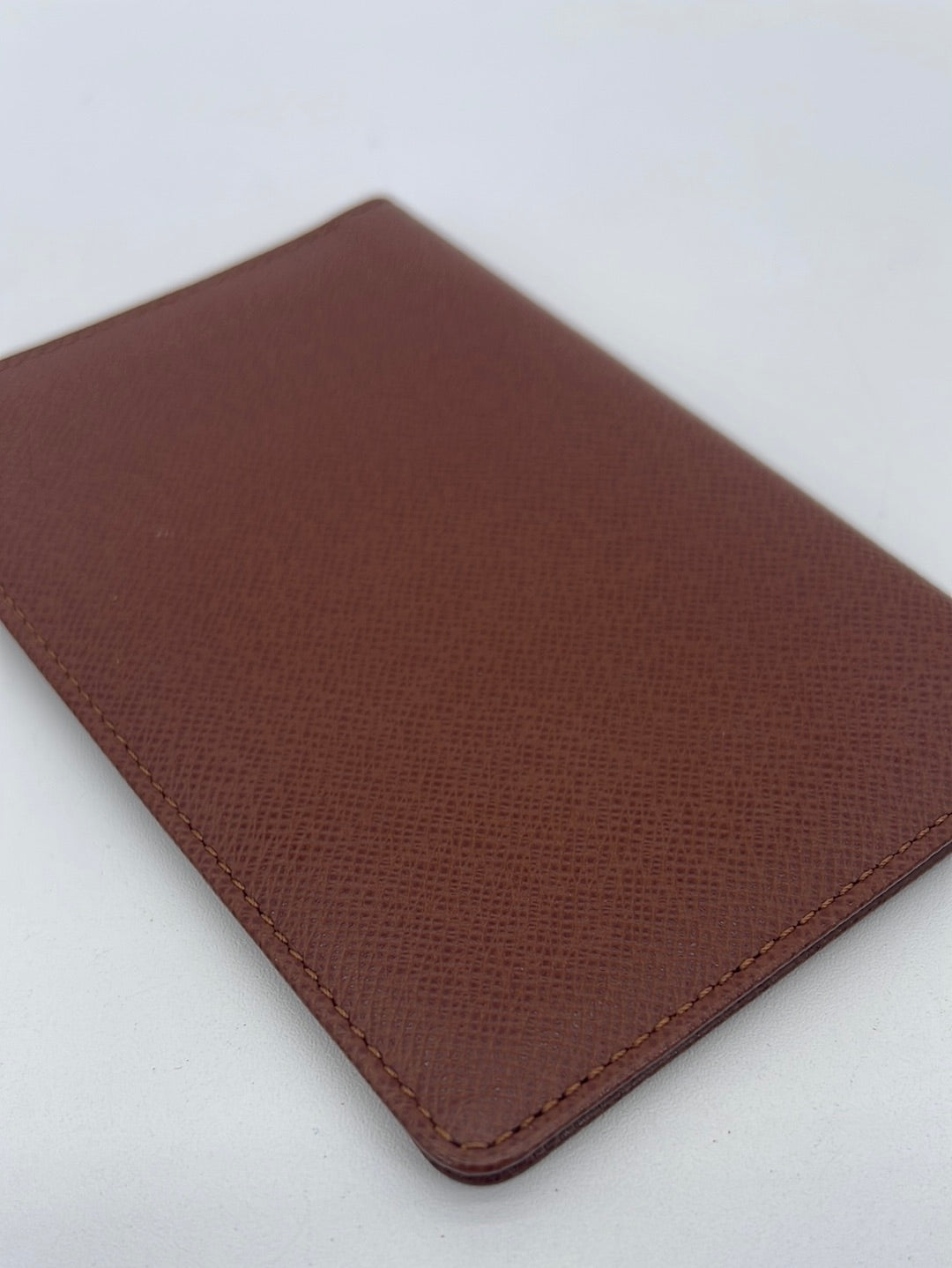 Louis Vuitton Brown Leather Card Holder ID Wallet Case