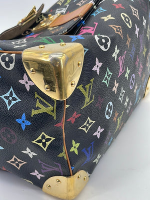 Vintage Louis Vuitton Black Multicolor Speedy 30 Bag SP0084 070523