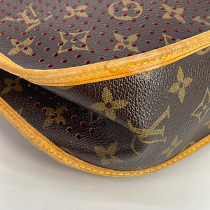 Vintage Louis Vuitton Monogram Perforated Fuchsia Shoulder Bag