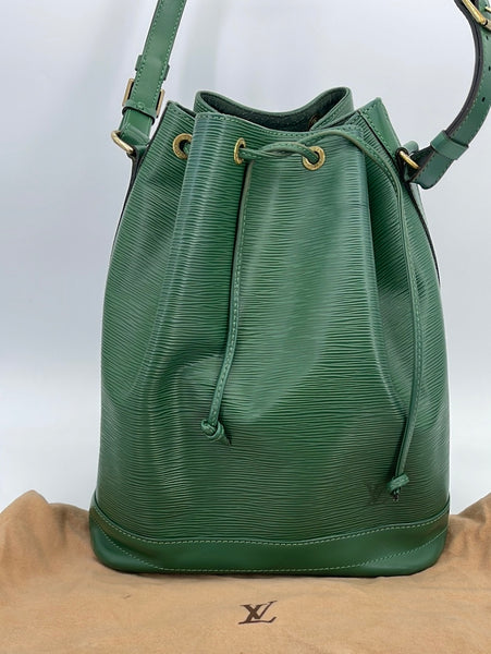 Louis Vuitton Epi Leather Noe Green Drawstring Bucket Vintage