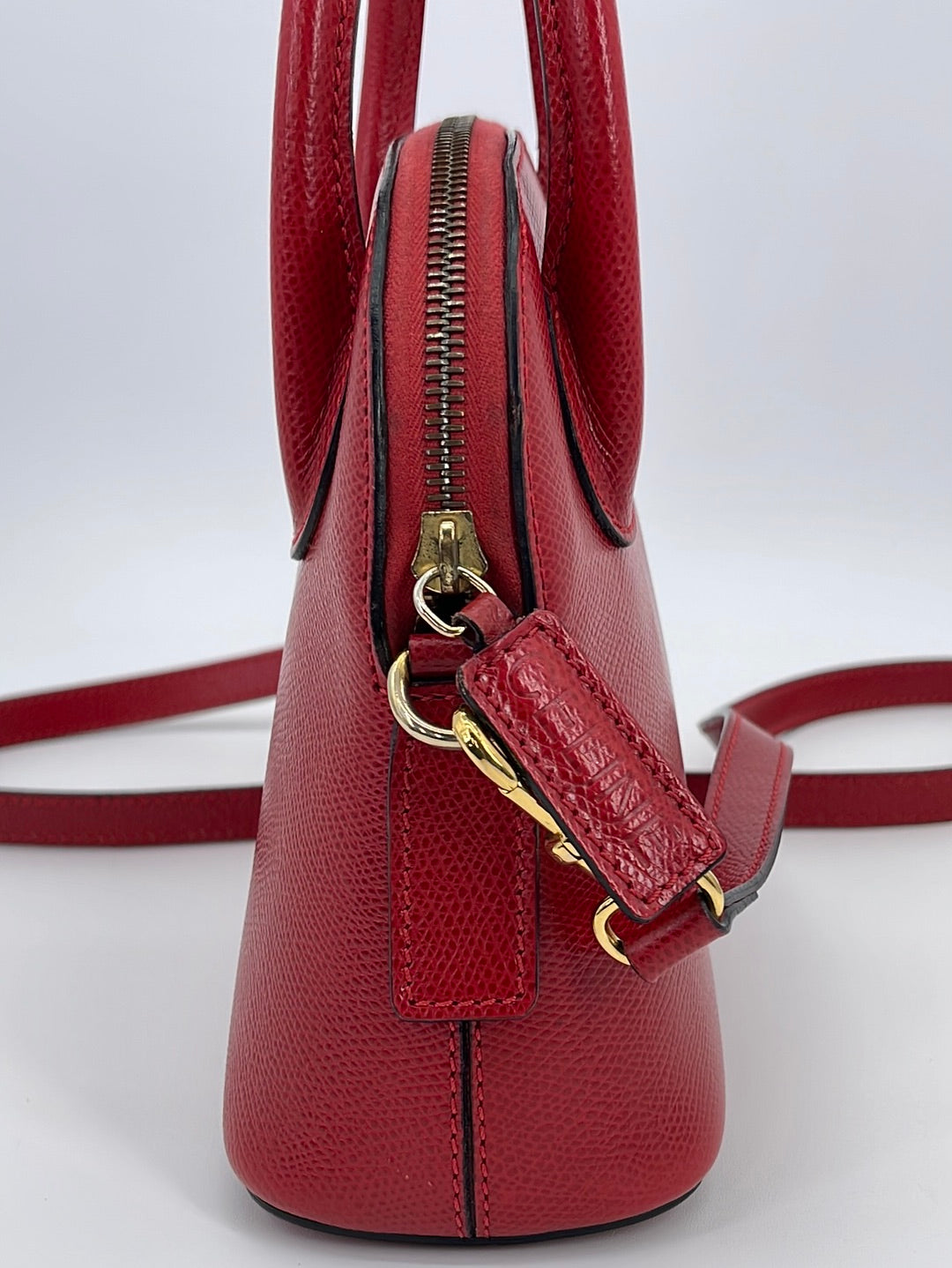 Celine Leather Bowler Bag - Red Handle Bags, Handbags - CEL254122