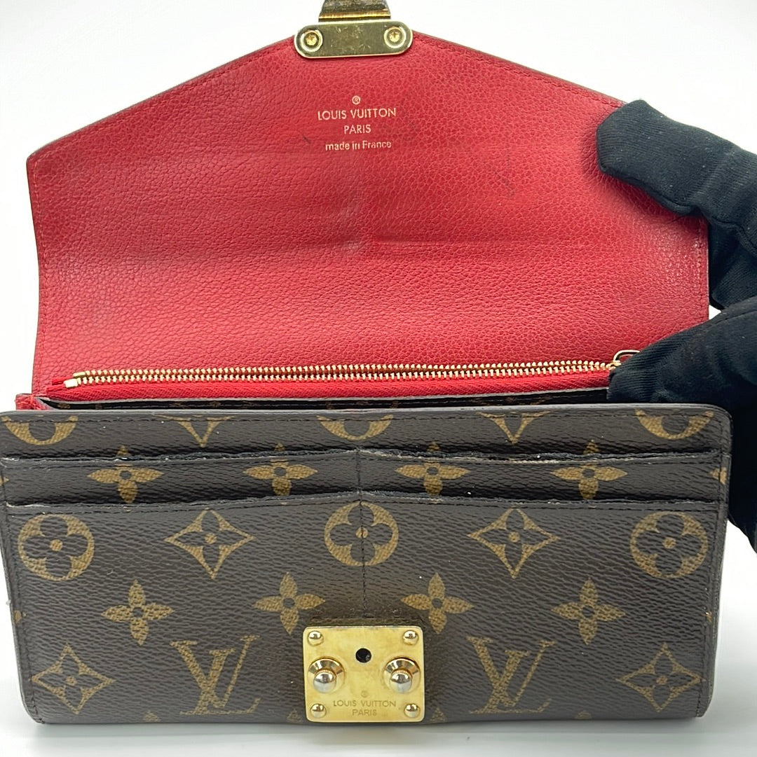  Louis Vuitton, Pre-Loved Red Monogram Canvas Pallas