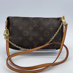 Shop Louis Vuitton Monogram Chain Leather Crossbody Logo Shoulder