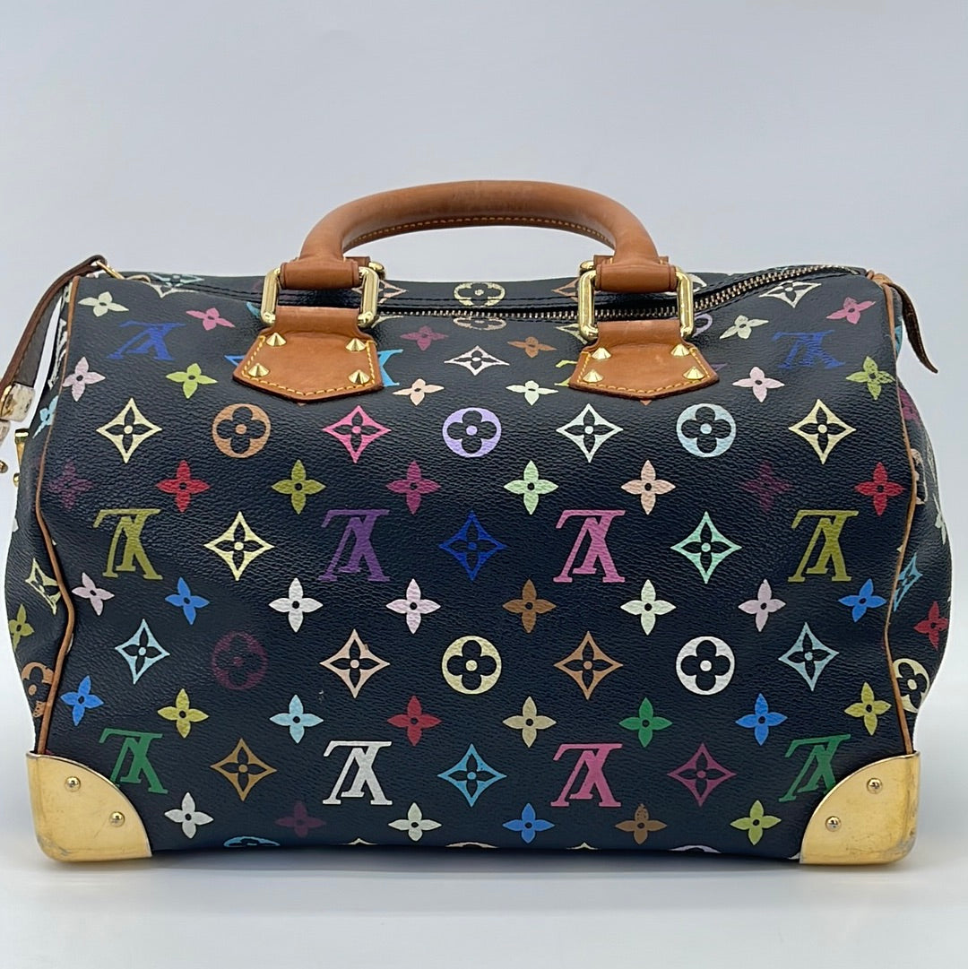Vintage Louis Vuitton Black Multicolor Speedy 30 Bag SP0084 070523 –  KimmieBBags LLC