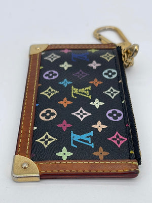 LV multicolor pochette cles (card/coin/key pouch case)