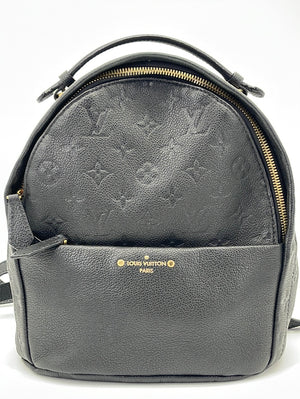 Louis Vuitton Sorbonne Monogram Black Empreinte Leather Backpack