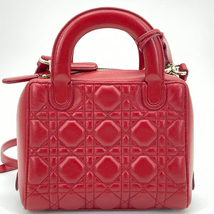 Christian Dior Mini Red Patent Leather Saddle Bag (LWZX] 144010008705 RP