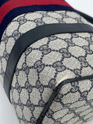 Gucci Gucci vintage Web shoulder bag with monogram print Blue ref.995638 -  Joli Closet