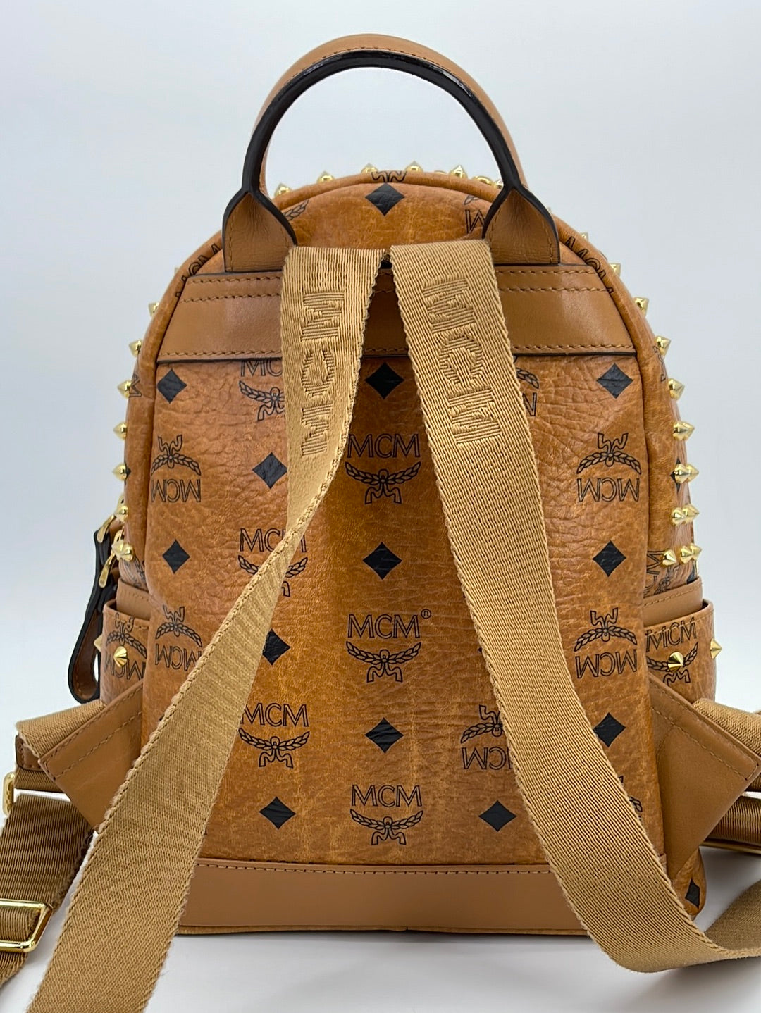 Preloved MCM Visetos Leather and Crystal Stud Backpack Z5819 051023 $1 –  KimmieBBags LLC