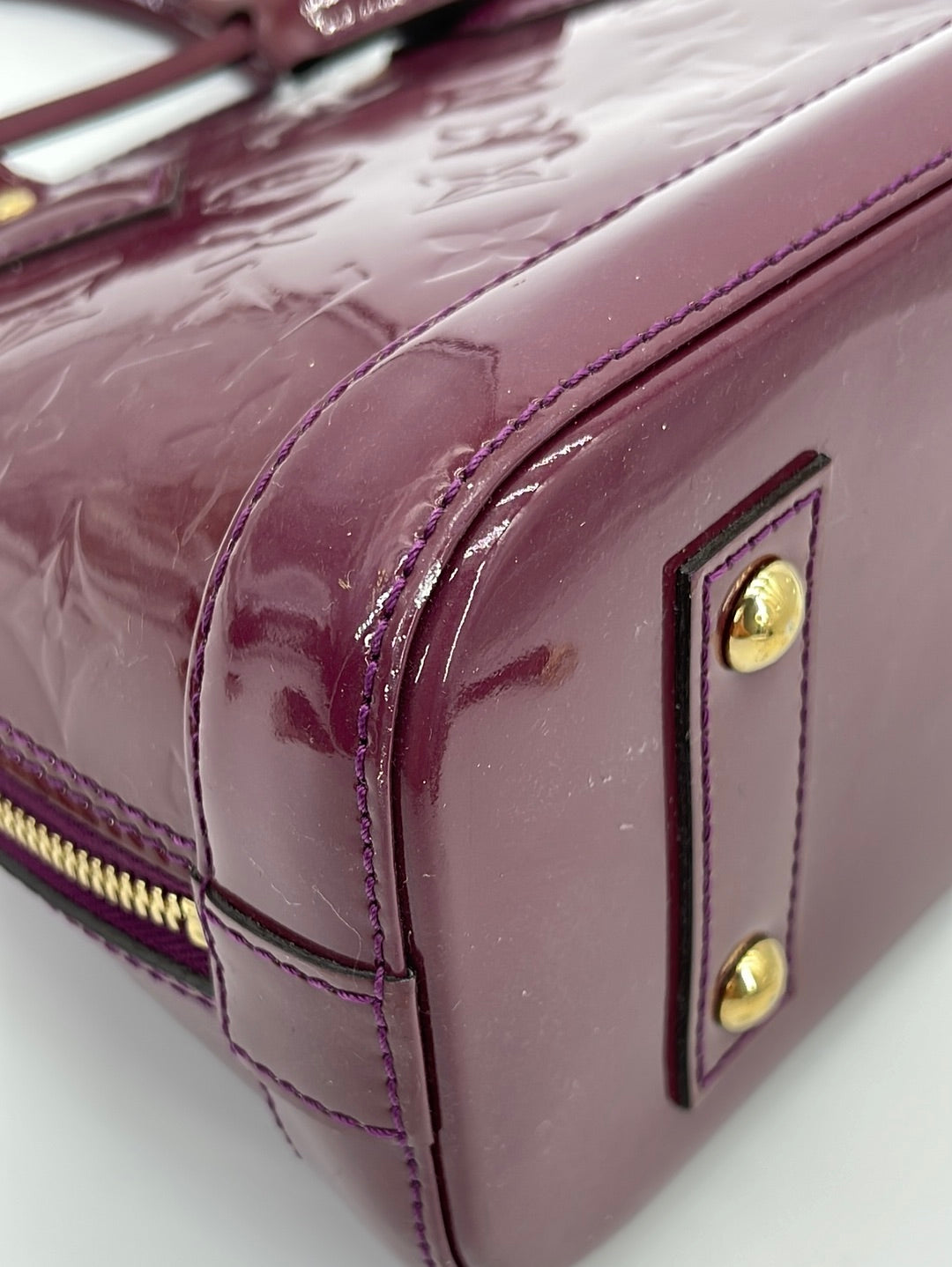 Louis Vuitton Vernis Lisse Alma BB Bag - Purple Handle Bags