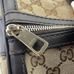 Gucci // Beige & Brown GG Supreme Monogram Boston Bag – VSP Consignment