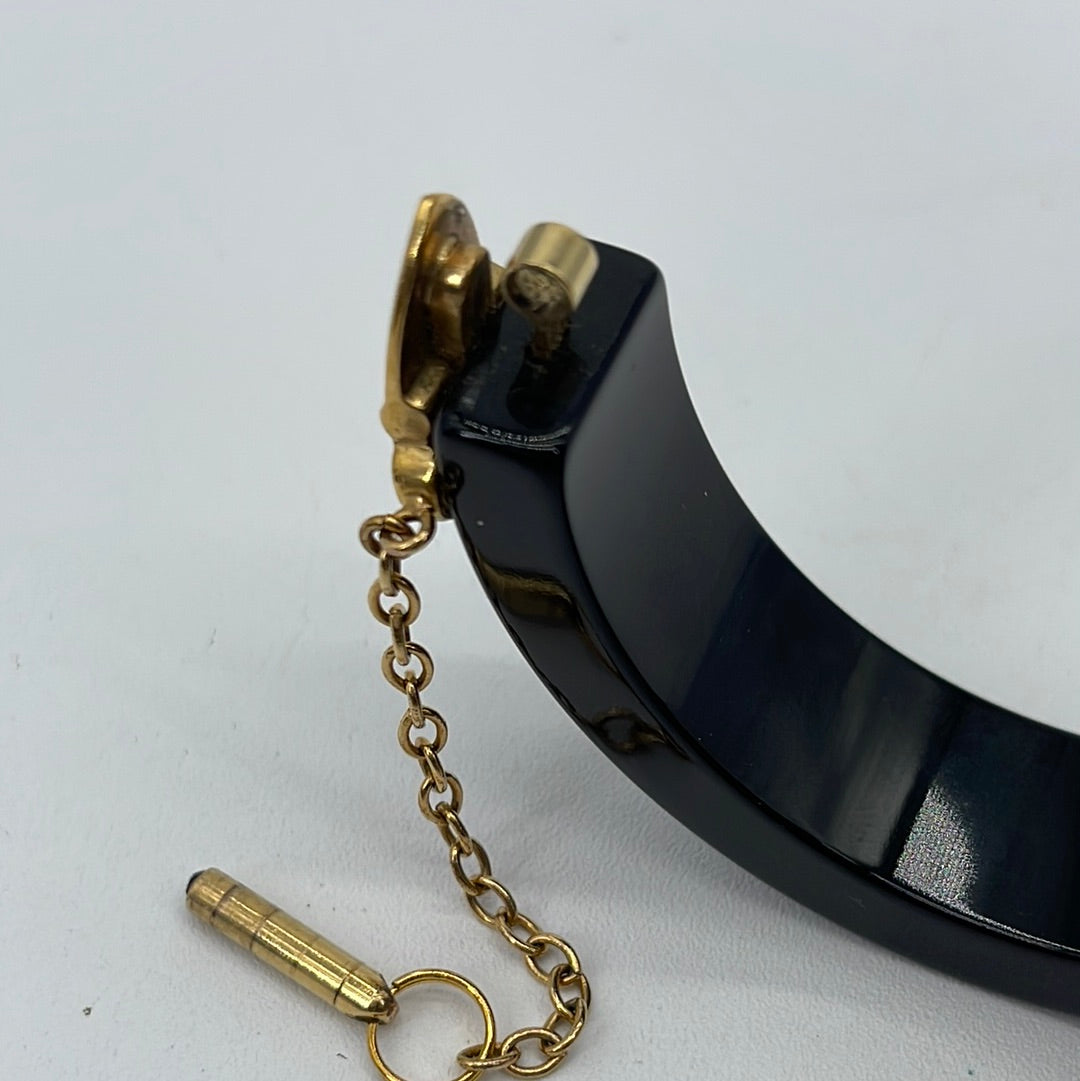 LOUIS VUITTON Resin Swarovski Medium Inclusion Bracelet GM Black 192315