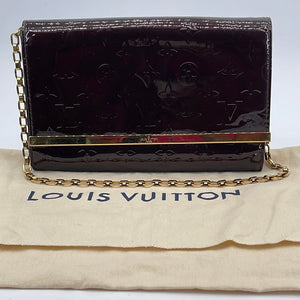 Louis Vuitton Amarante Monogram Vernis Ana Chain Clutch Louis