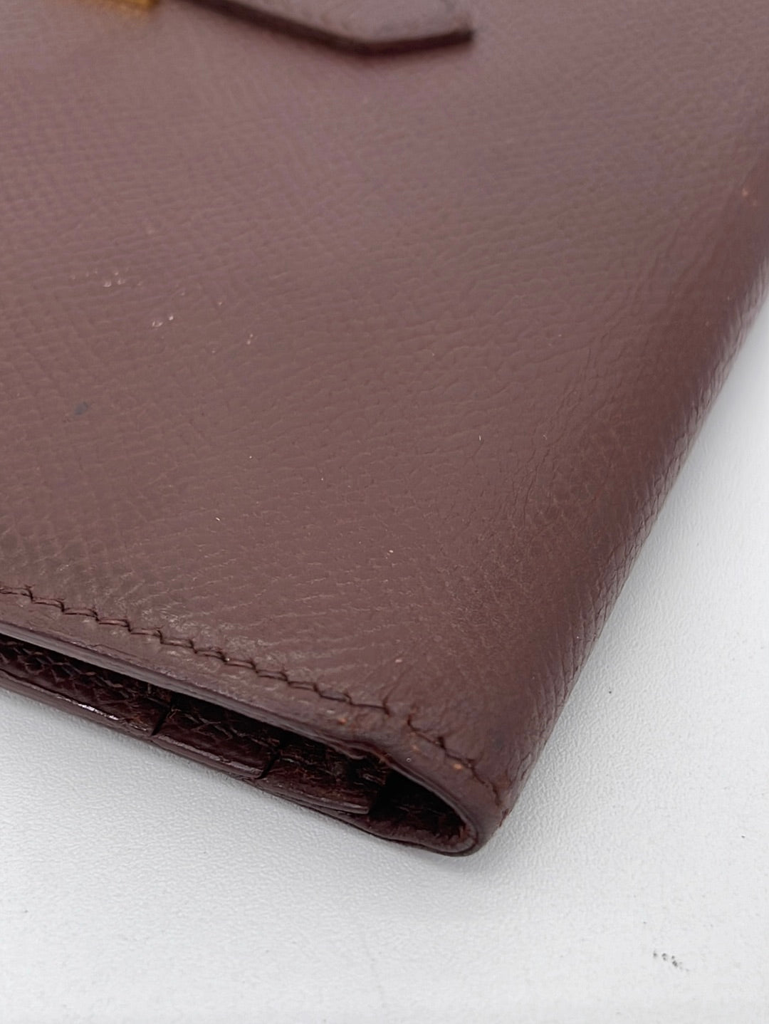 Preloved Hermes Bearn Epsom Brown Leather Long Bifold Wallet 14Triangl –  KimmieBBags LLC