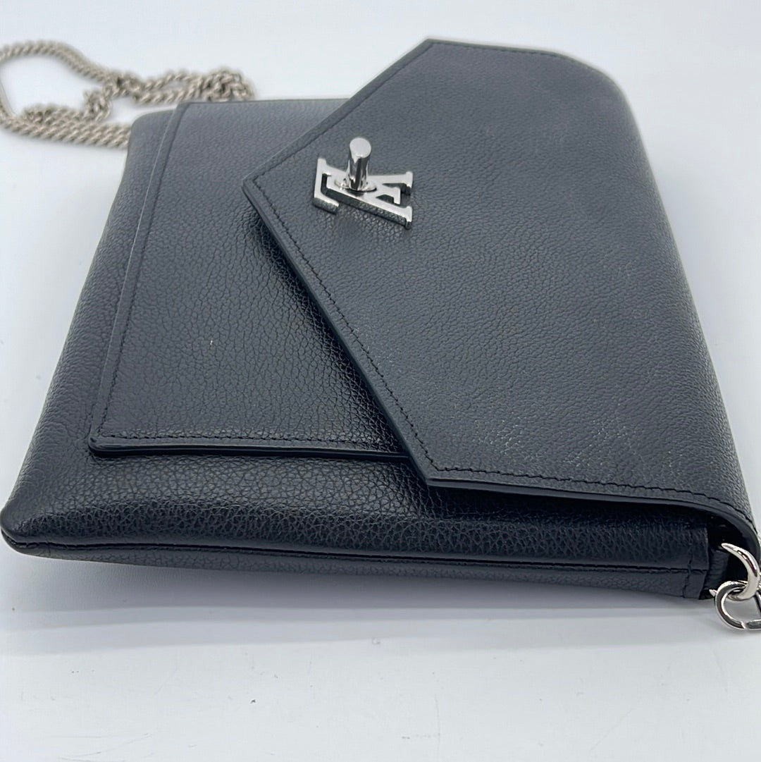 Mini mylockme chain pochette. louis vuitton mini bag black review. #Shorts  