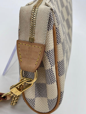 Louis Vuitton, Bags, Authentic Louis Vuitton Eva Crossbody Shoulder Bag  In Damier Azur
