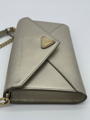 PRADA Wallet Chain 1BP012 Chain wallet Safiano leather/Gold Hardware B –