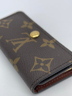 Louis Vuitton, a monogram canvas card holder and a key holder