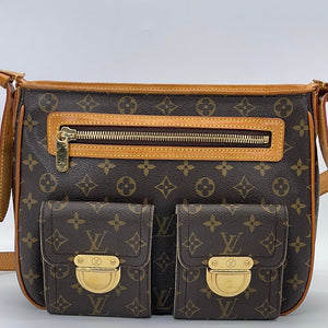 Louis Vuitton Hudson Handbag Monogram Canvas GM Brown
