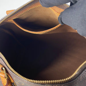 Speedy cloth handbag Louis Vuitton Orange in Cloth - 21132807