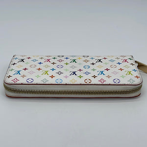 PRELOVED Louis Vuitton White Multicolor Monogram Zippy Wallet