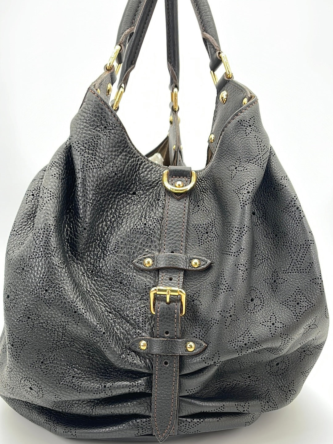 Louis Vuitton Denim Mahina XL Black Hobo Bag (2008) at 1stDibs