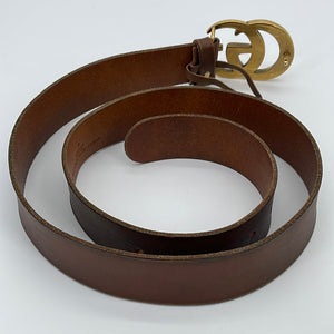 GUCCI: leather belt - Brown  Gucci belt 4327071AAOS online at