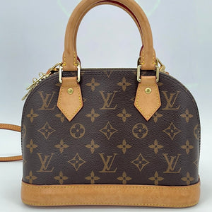 Louis Vuitton Alma Small Model Handbag in Brown Monogram Canvas