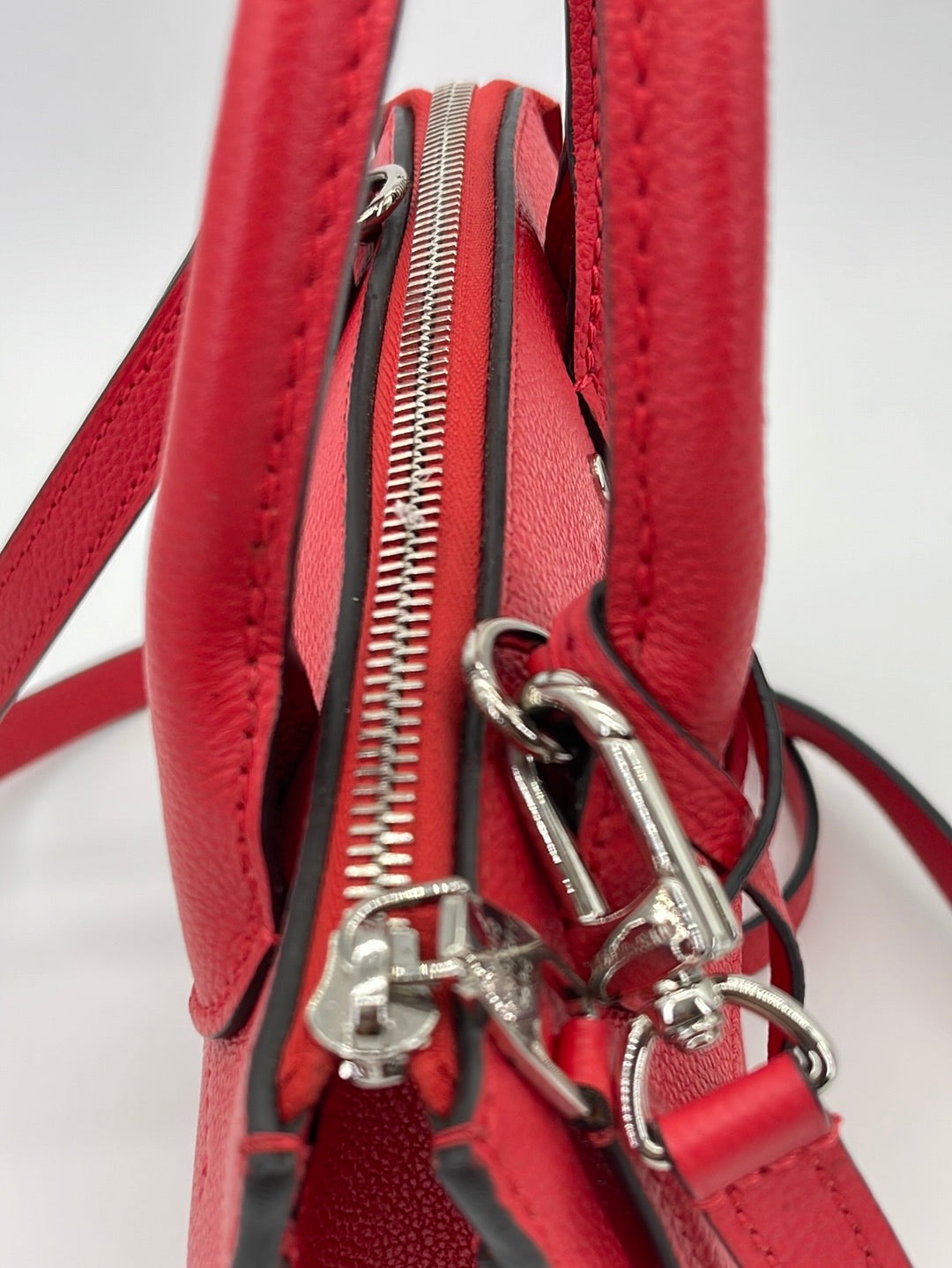 Louis Vuitton Pont Neuf Handbag Monogram Empreinte Leather Mini Red 1926231