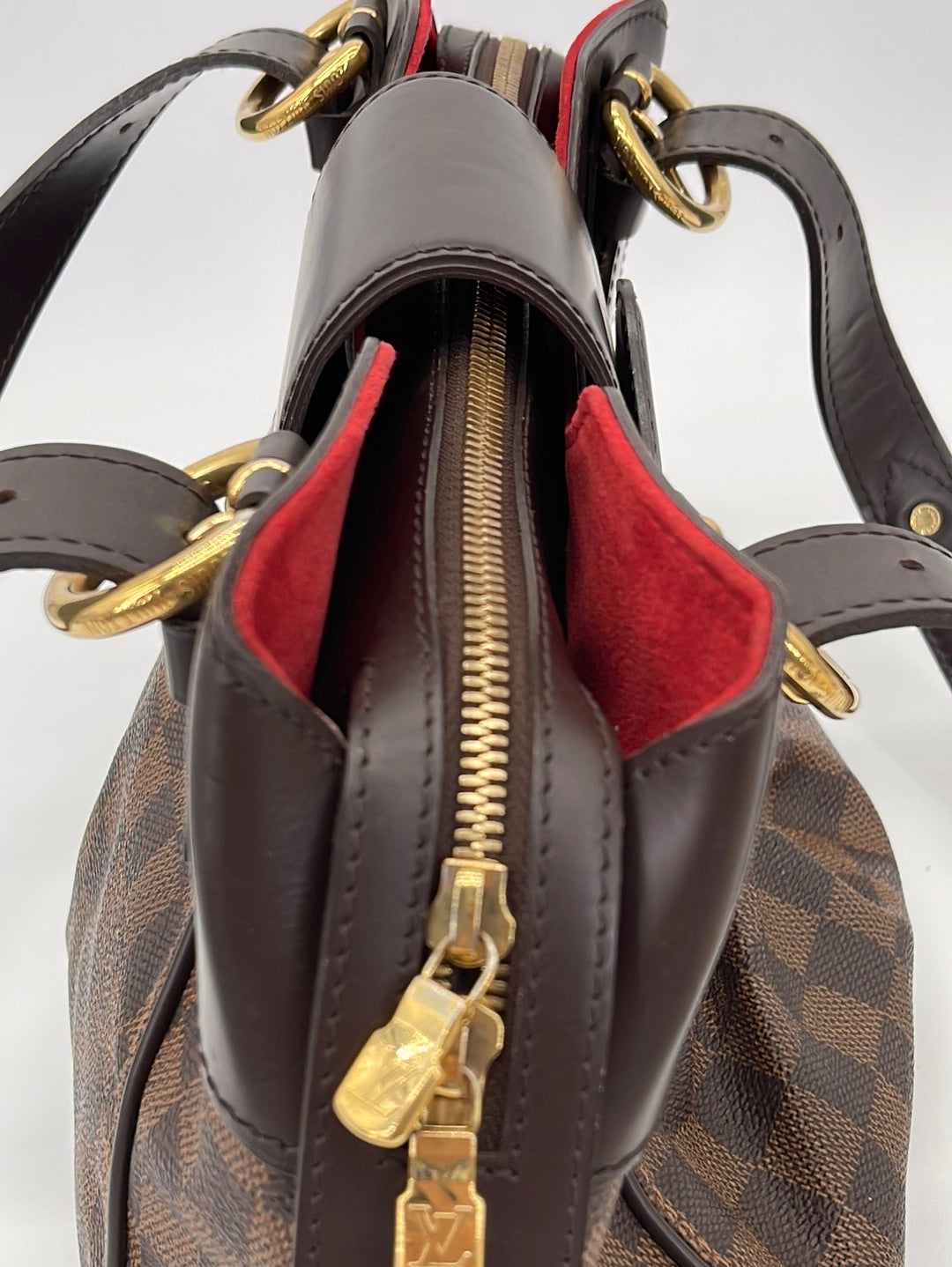 Pre-Owned Louis Vuitton Sistina PM Damier Ebene PM Brown Shoulder Bag 
