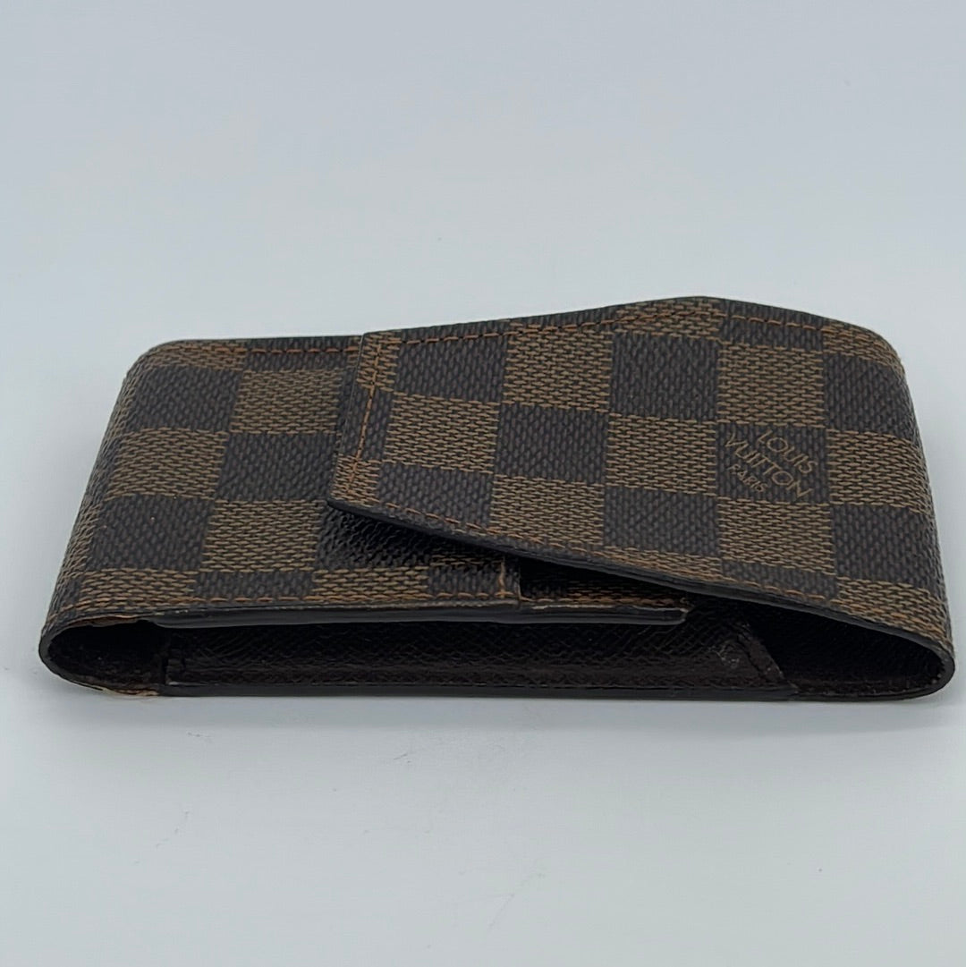 Louis Vuitton Elise Compact Damier Ebene Wallet Men