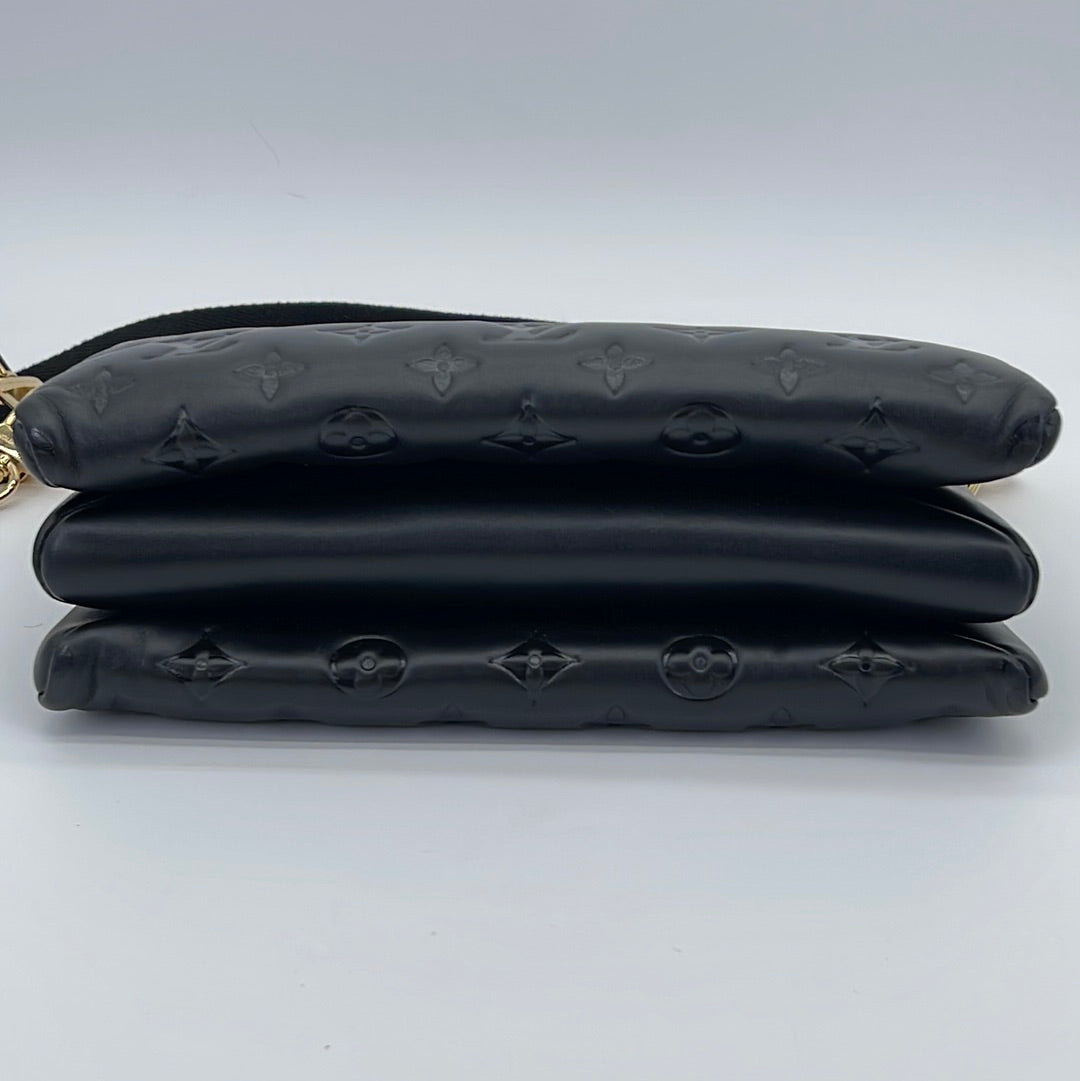 Preloved Louis Vuitton Black Lambskin Monogram Coussin PM WVC86BG 0524 –  KimmieBBags LLC