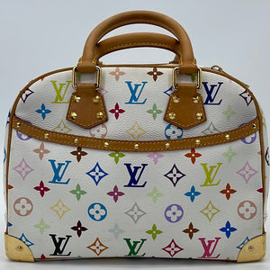 LOUIS VUITTON Trouville Monogram Satchel Bag Multicolor